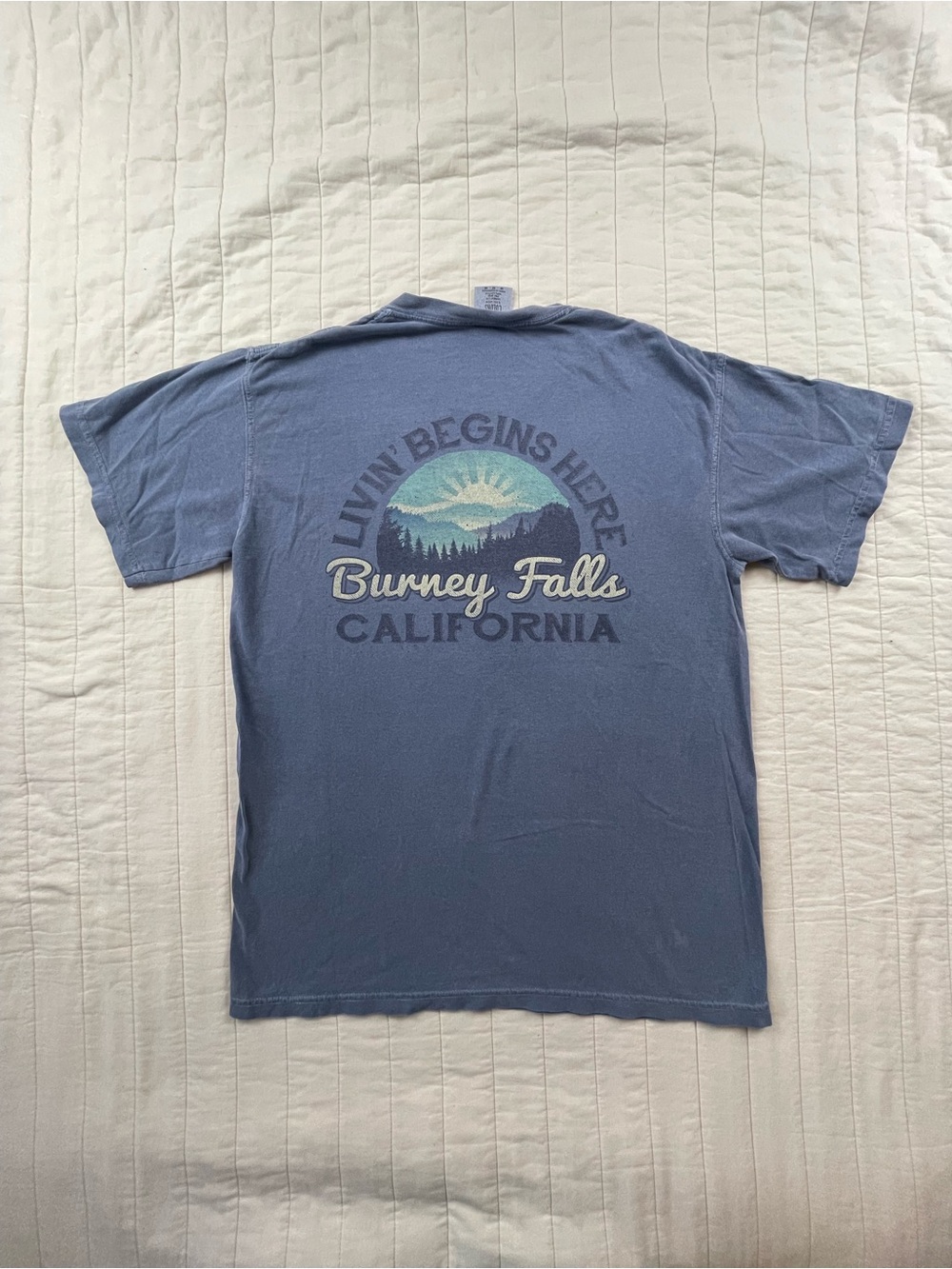 Comfort Colors Burney Falls California Graphic Tee - Blue